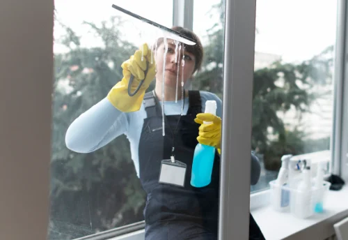 Nettoyage de vitres intérieures et extérieures à la Terrasse